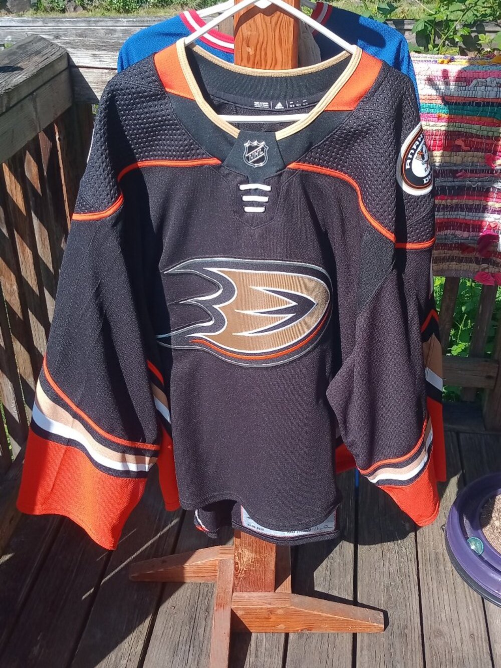 Game Issued Reto Berra Game issued Adidas MiC Anaheim Ducks NHL Hockey Jersey